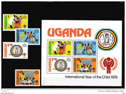 A08243)Uganda 242 - 245** + Bl 19** - Ouganda (1962-...)