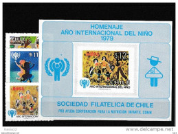 A08010)Chile 913 - 915** + 915 Einzelblock** - Chili