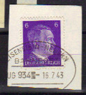 Deutschland, 1943, 6Pfg.auf Briefstück Mit Bahnpoststempel "Eisenstein-Neuern" (9497E) - Autres & Non Classés