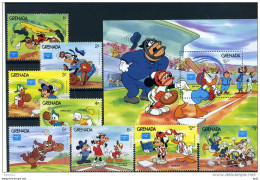 A26772)Disney: Grenada 1471 - 1478** + Bl 158** - Disney