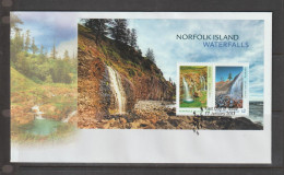 Norfolk Island 2017 Waterfalls S/S FDC - Ile Norfolk
