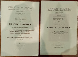 Programa Pianista Edwin Fischer 1951/54 Teatro São João - Programmi