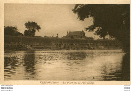 CPA - VERNON- LA PLAGE VUE DE L'ILE CORDAY - Vernon