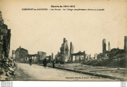 CPA - CLERMONT-EN ARGONNE (G.G. 14/18) - RUINES DU VILLAGE (IMPECCABLE) - Clermont En Argonne