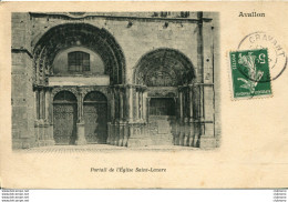 CPA - AVALLON - PORTAIL DE L'EGLISE SAINT-LAZARE  (IMPECCABLE) - Avallon