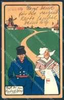 Artist Signed C.K. Cook Dutch Lady Couple CORNER CREASES Postcard TW2097 - Ohne Zuordnung