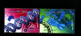 AUSTRALIA - 2003  ANNIVERSARY OF DISCOVERY OF DNA  PAIR  FINE USED - Oblitérés