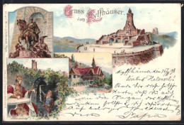 Lithographie Kyffhäuser, Kaiserdenkmal - Kyffhäuser