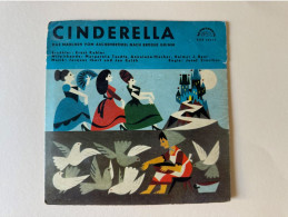 Cinderella – Märchenschallplatte Mit Pop-up-Cover (Supraphon, Tschechoslowakei, 1963) - Children