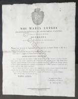 Impero D'Austria - Ducato Di Parma E Piacenza - Decreto Regolamento Di Leva 1844 - Sin Clasificación