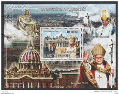 A15372)Benedikt XVI.: Sao Tome Bl 651** - Papes