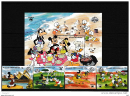 A15151)Disney: Grenada-Grenadinen 1051** + 1055 - 1057** + Bl 159** - Disney