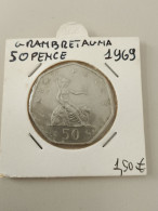 GRA BRETAGNA 50 PENCE 1969 - Autres & Non Classés