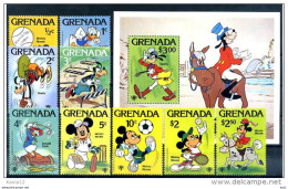 A20323)Disney: Grenada 991 - 999** + Bl 86** - Disney