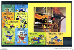 A20331)Disney: Grenada-Grenadinen 357 - 365** + Bl 47** - Disney