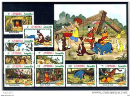 A20311)Disney: Anguilla 515 - 523** + Bl 46** - Disney
