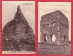 AB895  71 SAONE ET LOIRE  AUTUN   PYRAMIDE ET TOUR ROMAINE 2 CPA - Autun