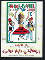 Etiquette Vin Des Fêtes De Bayonne 2000 Mancha - Red Wines