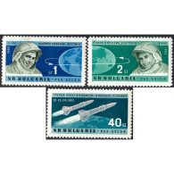 1962, Bulgaria, 1St-40St, Michel #1355-#1357, Raster Grid, UnWmk, P11, Air Mail, Mint Never Hinged - Neufs