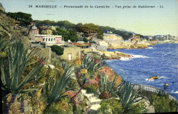 CPA Marseille Promenade De La Corniche Vue Prise De Maldorme - Endoume, Roucas, Corniche, Strände