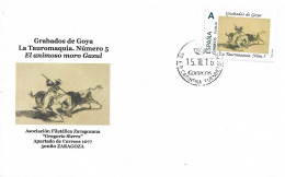 SPAIN. COVER GOYA ENGRAVING. TAUROMAQUIA 5. "TU SELLO" - Storia Postale