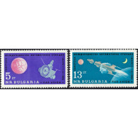 1963, Bulgaria, 5St-13St, Michel #1366-#1367, Raster Grid, UnWmk, P11½, Air Mail, Mint Never Hinged - Neufs