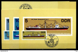 X2825)DDR Maxi-Karte 2709/14 Schiffe - Maximumkarten (MC)