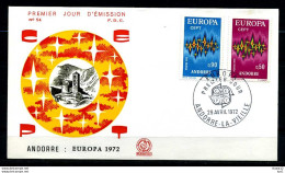 F1383)Franz. Andorra FDC 238/9 Cept - FDC