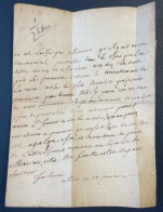 Lettre De Tours / XVIIIè Siècle / Signature & Sceau Noir Au Blason De CHABANNES - Historical Figures