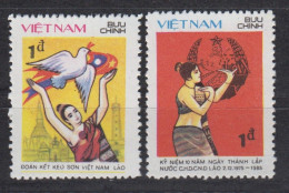 Vietnam MiNr. 1641-1642 DPR Laos Friedenstaube Ungebraucht (*) 1985 - Viêt-Nam