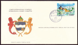 Turks Et Caïques, FDC, Enveloppe Du 21 Février 1984 à Grand Turk " Jeux Olympiques - Turks & Caicos (I. Turques Et Caïques)