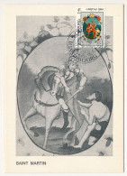 LUXEMBOURG - Carte Maximum - 4F + 50c Saint Martin - 1986 - Maximum Cards