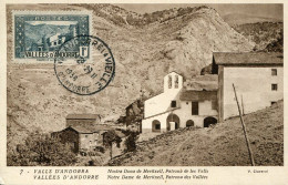 X6721 Andorra, Maximum Card 29.2.1936 Showing The Church Notre Dame De Valles Of Andorra - Cartes-Maximum (CM)