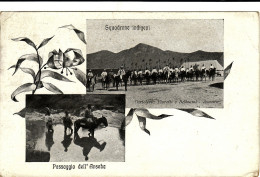 #FOGLIETTO-  CARTOLERIA FIORETTI E BELTRAMI-ASMARA CON DUE VISIONI MILITARI.. - Andere Kriege