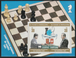 Saint-Thomas Et Prince - BLOC N°25 ** (1981) Championnats Du Monde D'échecs - Sao Tome Et Principe
