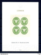 Z56232)Lübeck 8 VB Neudruck 1978 - Erinnophilie
