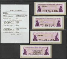 4 Atms, Nabanco, DD 1.39€, Suivi 1.89€, IP 2.10€, RECOMMANDE R3 AR. Place De La REPUBLIQUE, Reçu Du 17 Avril 2025. - 2010-... Illustrated Franking Labels