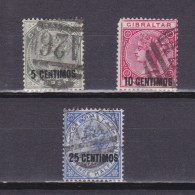 GIBRALTAR 1889, SG# 15-18, CV £55, Part Set, QV, Surch, Used - Gibraltar