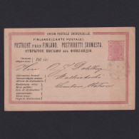 FINLAND 1885, Mi #P20, Postal Card From Tammerfors, Used - Lettres & Documents