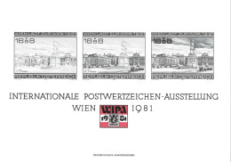 PHILATELIC EXHIBITION, WIPA, SCULPTURE, STATUE, 1981, CARD FDC, VIENNA,  AUSTRIA - Expositions Philatéliques
