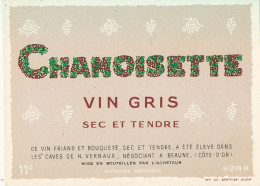 742 -   ETIQUETTE  - VIN   GRIS  CHANOISETTE    VERNAUX  A BEAUNE  COTE D'OR - Red Wines