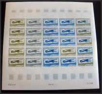94096 Y&t PA Airmail 57 Avion Biplan Breguet 14 XIV Mauritanie Essai Proof Non Dentelé Imperf Feuille Sheet ** MNH 1966 - Mauritanie (1960-...)