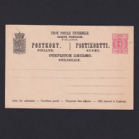 FINLAND 1888, Mi #P23, Postal Card Unused - Lettres & Documents