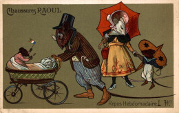 CHROMO CHAUSSURES RAOUL / FAMILLE SOURIS REPOS HEBDOMADAIRE - Otros & Sin Clasificación