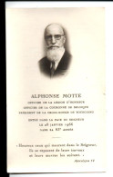 Souvenir De Alphonse Pierre Philippe Motte, Industriel  Dcd En 1966 à Tourcoing. Officier De La Légion D'Honneur. - Religion & Esotericism
