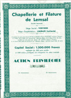 CHAPELLERIE Et FILATURE De LEMSAL; Action Prvilégiée (Limbazi, Lettonie/Lettland) - Industry