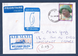 BAT - Lettre - Airmail - M/V Lyubov Orlova - Valetta - Malta - Quark Expeditions - Port Lockroy - 2003 - Lettres & Documents