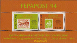 54641 MNH SURINAM 1994 EXPOSICION FILATELICA INTERNACIONAL EN LA HAYA FEPAPOST-94. - Expositions Philatéliques