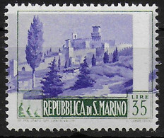 1949 San Marino Paesaggi L. 35 Varietà MNH Sass. N. 352a - Autres & Non Classés