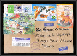 95971 Brésil Brazil 94/95/ 27/7/2020 Lettre Recommandé Cover Bel Affranchissement Pour St Etienne Loire Football Soccer - Lettres & Documents